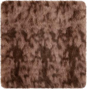 Ковер SAFAVIEH, 122 x 122 см,  Rainbow Shag Collection, Brown, нескользящий, идеально для гостиной, столовой, спальни (RBO100T)