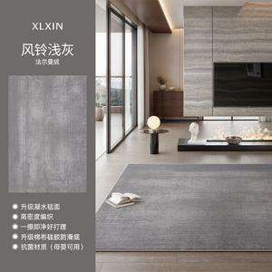 Xinglianxin Ковер 300×400 см для гостиной в итальянском минималистском стиле, Waterproof, моющийся, из велюра, светлый серый