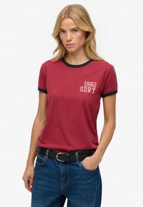 Футболка Superdry & Co ATHLETIC ESSENTIALS , Bordeaux Red/Red