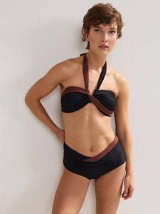 Топ бикини халтер с цветными блоками Phase Eight, Black