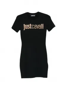 Мини-платье с украшением в виде логотипа Just Cavalli, черный