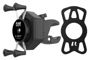 Держатель для телефона X-Grip с виброзащитой Vibe Safe и небольшим прочным зажимом Small Tough Claw RAM Mounts