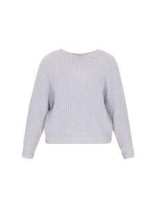 DreiMaster Женский свитер серого меланжевого цвета