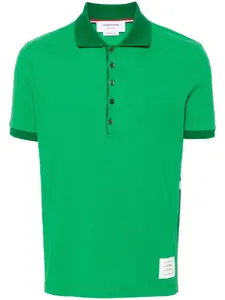 Рубашка поло с полосками 4-Bar THOM BROWNE, зеленый