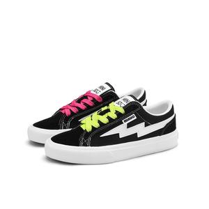 MINISO Низкие повседневные кроссовки унисекс — разноцветные черно-зелено-фиолетовые, цвет Mismatched Black Green Purple