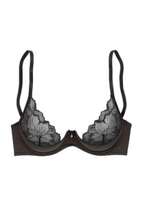 Бюстгальтер, узкие бретели, открытая чашка, женский LASCANA, цвет 4215 Black