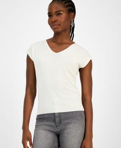 Женский свитер с короткими рукавами, размеры P/XS-XXL INC International Concepts, Vintage Cream