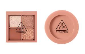 Тени для век и румяна, 4 оттенка, легко растушевываются, выравнивают тон лица, набор из 2 предметов 3CE