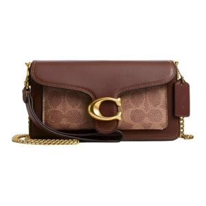 COACH Женская маленькая сумка через плечо из искусственной кожи коричневого и желтого цветов