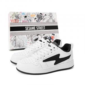 SESAME STREET Высокие устойчивые к истиранию легкие нескользящие скейтерские кроссовки унисекс классические черно-белые, цвет Classic Black White