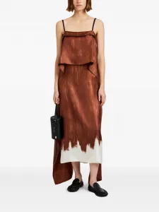 Платье миди Wilma Proenza Schouler, коричневый