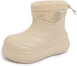 Женские высокие зимние ботинки с водонепроницаемой, противоскользящей подошвой, платформой и хлопковой подкладкой для комфорта в холодную погоду Azttoztto, Khaki