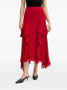 Юбка миди Renée с оборками Hoss Intropia, красный