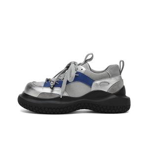 Повседневные туфли низкие для увеличения роста серии "Пятнистый крокодил" женские MASOOMAKE, серый Дантон