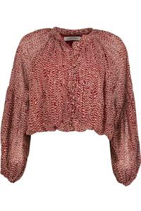 Женский топ Playing Favorites Maude Bubble Hem с принтом Lotus Lurex bishop + young, цвет lotus lurex print