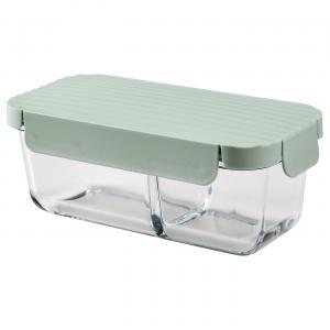 Ланчбокс, прозрачный/светло-зеленый, 700 мл IKEA Havstobis
