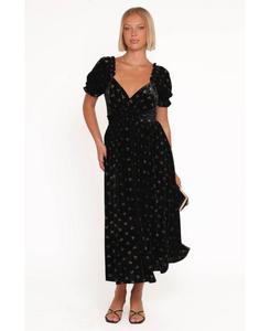 Женское макси-платье Farryn Petal and Pup, Black/gold velvet