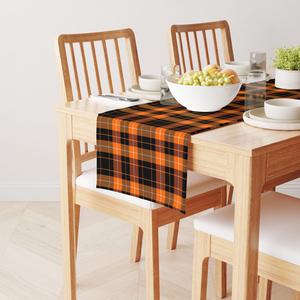 Скатерть-дорожка, 100% полиэстер, клетка 12x72 дюйма для Хэллоуина