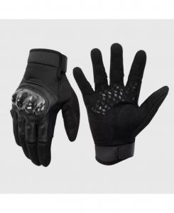 Мужские мотоциклетные перчатки с сенсорным экраном, перчатки для активного отдыха с усиленными костяшками пальцев для езды на велосипеде и занятий мотоспортом Alpine Swiss, Black