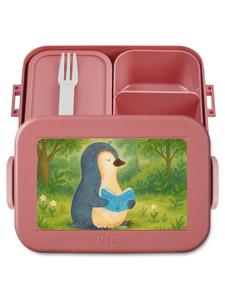 Mr. & Mrs. Panda Дизайн книги "Пингвин в ланчбоксе" без слов, пастельно-красного цвета