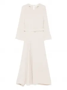 Платье с поясом и вырезом-замочной скважиной P.A.R.O.S.H., нейтральный