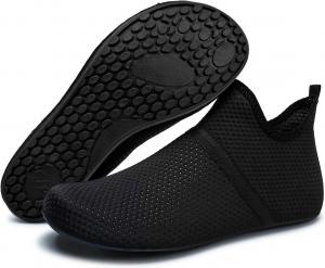 BARERUN Обувь для водных видов спорта на босу ногу с быстрой сушкой, аква-носки для плавания, пляжа, бассейна, серфинга, йоги для женщин и мужчин, черный