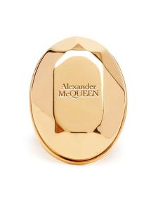 Кольцо The Faceted Stone Alexander McQueen, золотой