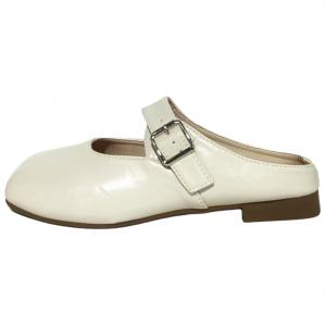 WUJI Женские тапочки с закрытым носком на резиновой подошве, бесшумные, устойчивые к истиранию, экрю, цвет Ecru