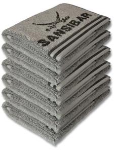 Гостевое полотенце Sansibar Frottier Serie Doubleface, цвет silber/anthrazit