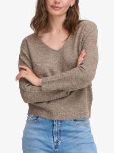 Камара джемпер с длинным рукавом и V-образным вырезом из шерстяной смеси ICHI, Fungi