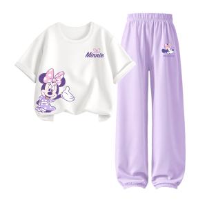 Детская повседневная спортивная одежда Disney, фиолетовый