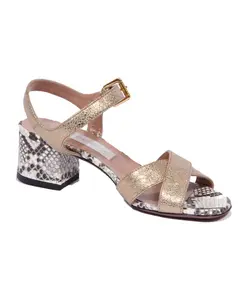 Бронзовые сандалии с рифленой поверхностью, изготовленные в Италии. L'Autre Chose, мультиколор