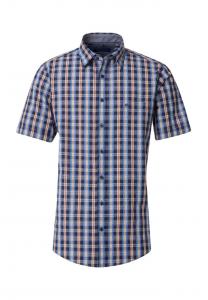 Повседневная рубашка с коротким рукавом и воротником Kent. Casamoda, синий