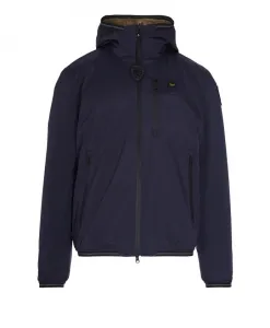 Синее стеганое пальто на подкладке из эко-меха Blauer, синий