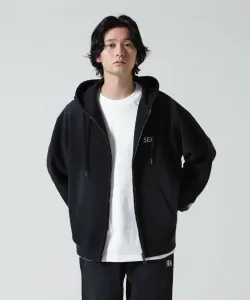 Толстовка на молнии с логотипом Wind and Sea Surfur Dying B'2Nd, цвет Black