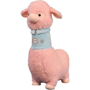 Плюшевая игрушка альпака высота 50см/70см/100см MENGGEGE, розовый