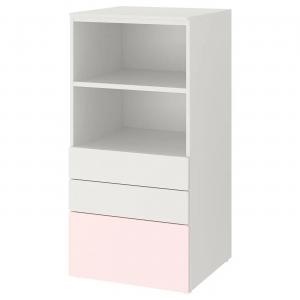Книжный шкаф SMÅSTAD/PLATSA IKEA, 60x57x123 см, цвет white pale pink