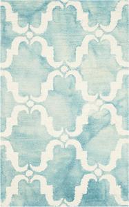 Ковер SAFAVIEH, 77 x 122 см, Dip Dye Collection Turquoise/Ivory DDY536D ручной работы марокканский акварельный премиум шерстяной