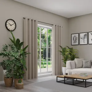 Нейтекс для вас! Штора «Линесса», (1 шт.), штора на люверсах с металлическими люверсами, ширина 137 см, на заказ Neutex For You!, цвет sand