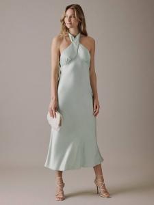 Новое миди-платье для подружки невесты с бретелькой на шее Nobody's Child, зеленый