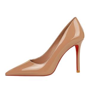 QITUMAUL Стройные каблуки на шпильке для женщин - нюд, цвет Nude[Heel Height 10cm]