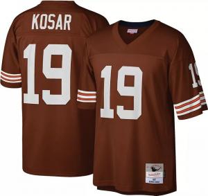 Мужская футболка Mitchell & Ness Cleveland Browns Bernie Kosar # 19 1987 года.