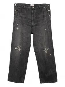 Джинсы с эффектом потертости KAMIYA, черный
