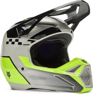 Детский мотокроссовый шлем Fox Racing V1, Grey/Yellow Collect
