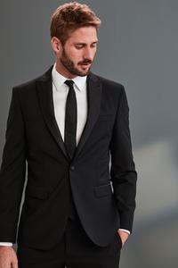 Фирменный шерстяной пиджак Tollegno Next, черный