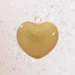 Вечерний клатч с сердечками из стразов или через плечо FASHNZFAB