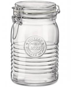 Набор из 6 стеклянных банок Officina 1825 с откидной крышкой, объемом 17 унций (около 500 мл) Bormioli Rocco, Clear