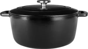 Уютная и стильная чугунная кастрюля Fontestic, черная, Ø 28 см / 8 литров - эмалированная Cosy & Trendy