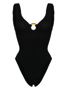 Hunza G купальник Celine со сборками, черный
