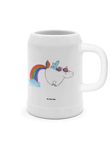 Пивная кружка единорог летающая лошадь без слов в белом цвете Mr. & Mrs. Panda
